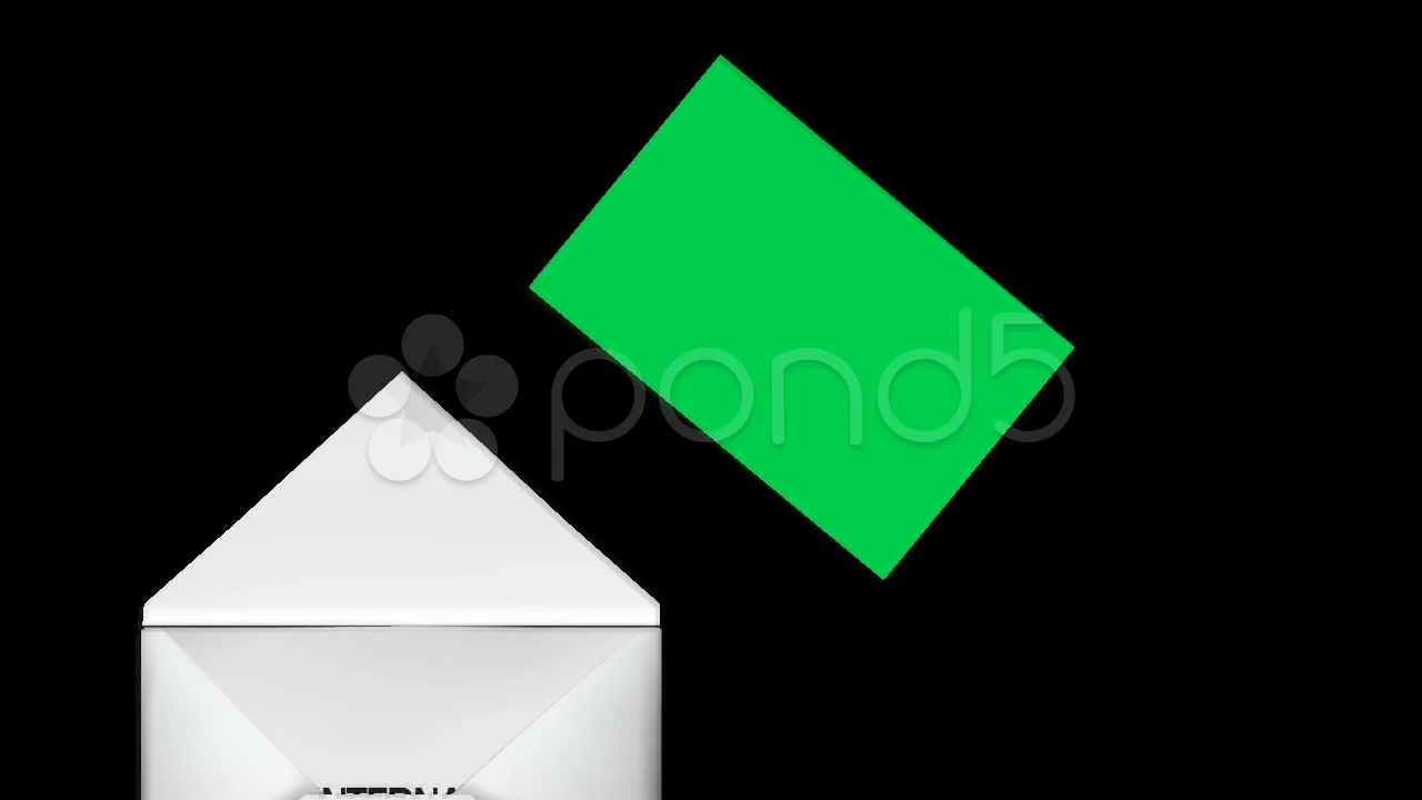 Envelope with Green Screen Card 1 | Stock Video | Pond5