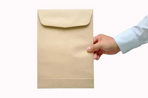 Envelope in the hand Stock Photos