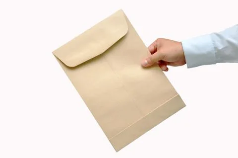 Envelope in the hand Stock Photos