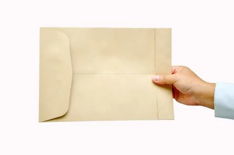 Envelope in the hand Stock Photos
