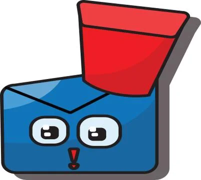 Envelope with a hat Stock Illustration