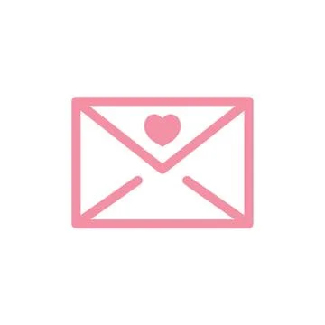 Envelope With Heart Symbol Stock-Illustration