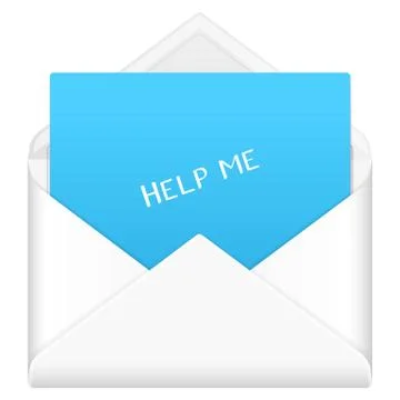 Envelope help me Stock Illustration