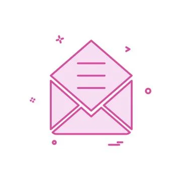 Envelope icon design vector Stock Illustration
