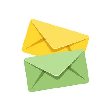 Envelope icon in flat colorful style. Letter communication vector illustrat.. Stock Illustration