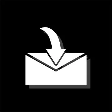 Envelope icon flat Stock Illustration