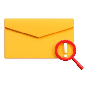 Envelope. Icon in the form of an envelope with a magnifying glass to search for Stock Illustration