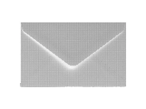 Envelope icon with halftone dot texture design. Stock Illustration