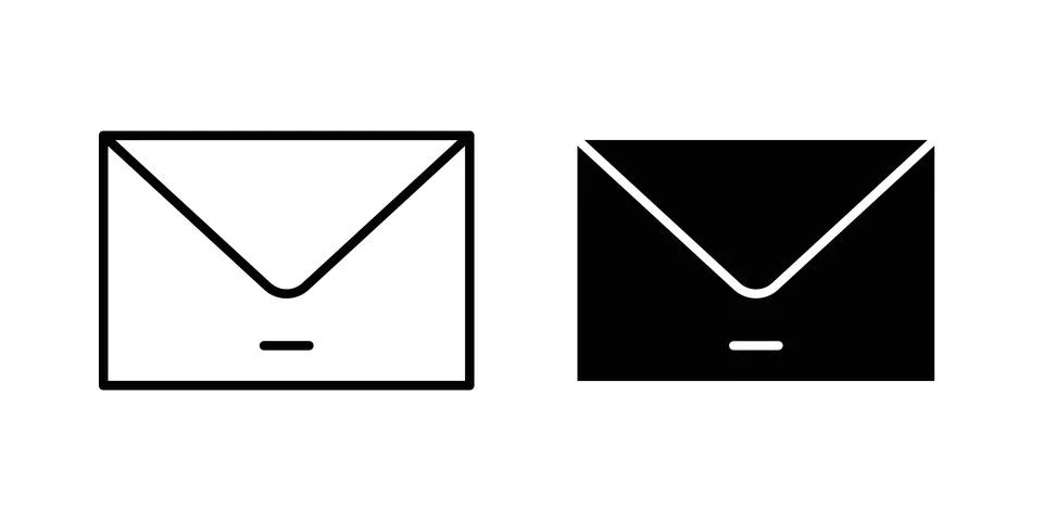 Envelope icon illustration. Pixel perfect vector graphics Stockillustratie
