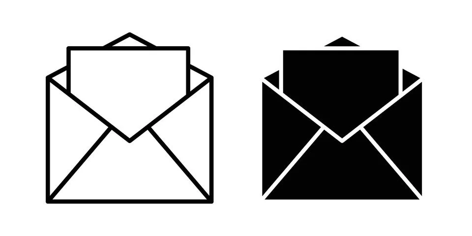 Envelope icon Illustration set. Vector Eps10 for apps Stock Illustration