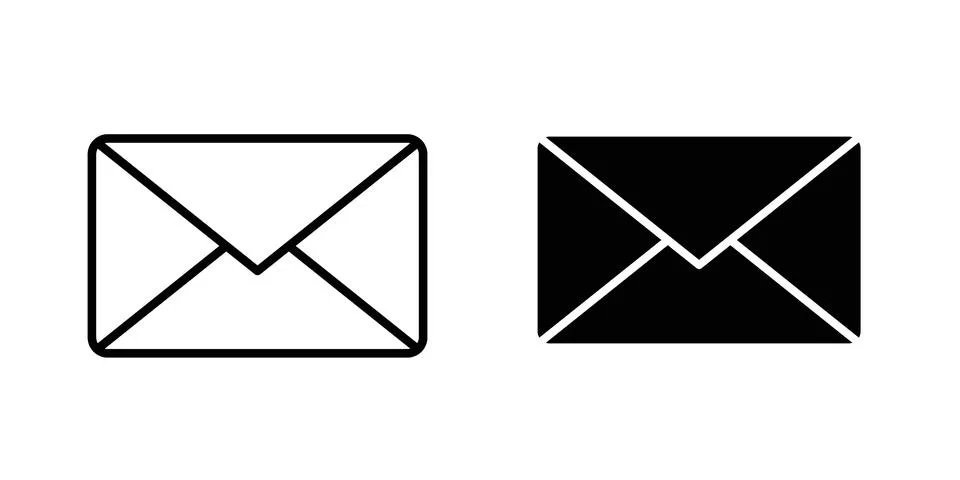 Envelope icon illustration vector, icon set for apps Stock Illustration