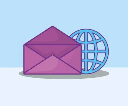 Envelope icon image Stock Illustration