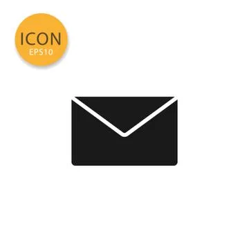 Envelope icon isolated flat style. イラスト素材