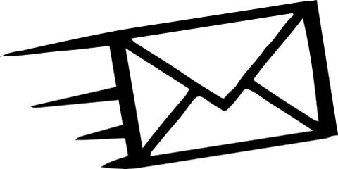 Envelope icon isolated on white background Stock Illustration