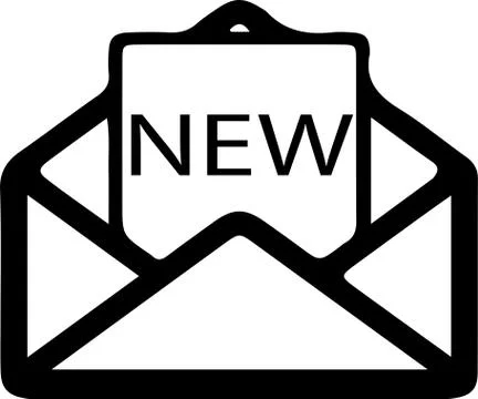 Envelope icon isolated on white background Stock Illustration