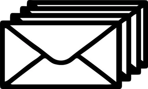 Envelope icon isolated on white background Stock Illustration