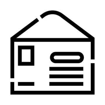Envelope icon with mail and communication symbol Illustrazione stock
