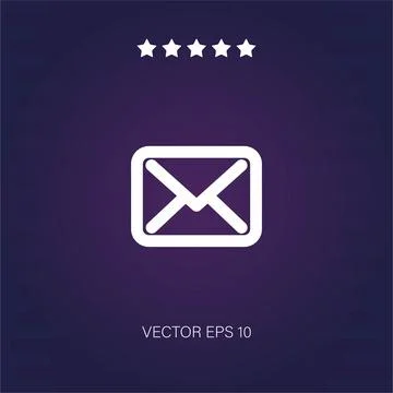 Envelope  icon . Modern simple flat icon, Illustrazione stock