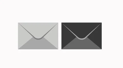 Envelope Icon Set. Stock Illustration