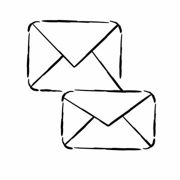 Envelope Icon. Suitable for Email and Business Icons. on a white background Illustrazione stock