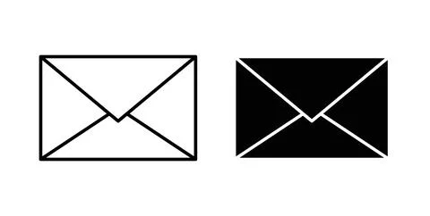 Envelope icon symbol. Flat Vector illustration 스톡 일러스트