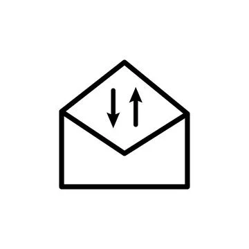 Envelope icon template Illustrazione stock