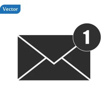 Envelope Icon in trendy flat style isolated on grey background. Mail symbol f Stock Illustration