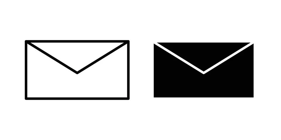 Envelope icon vector editable eps10 Stock Illustration
