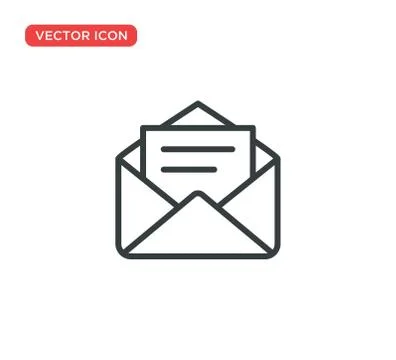 Envelope Icon Vector Illustration Design Stock Illustration