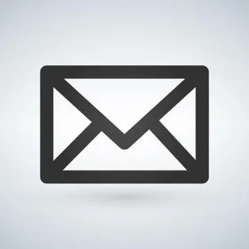Envelope icon. vector illustration isolated on modern background. Linear design. Stock Illustration