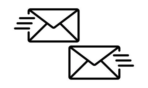 Envelope icon. Vector illustration isolated on white Stock Illustration