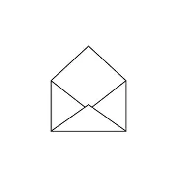 Envelope icon vector, solid illustration, linear pictogram isola 스톡 일러스트