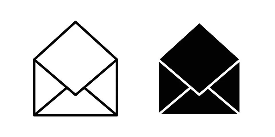 Envelope icon vector symbol graphics Stock Illustration