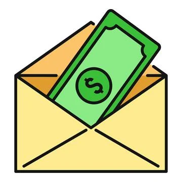 Envelope including dollar cash payment for corruption Stock Illustration