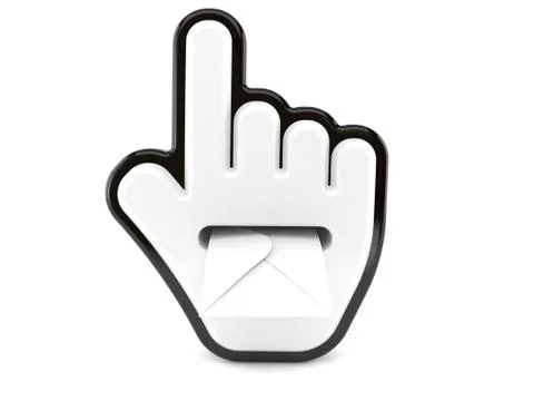 Envelope inside cursor Stock Illustration