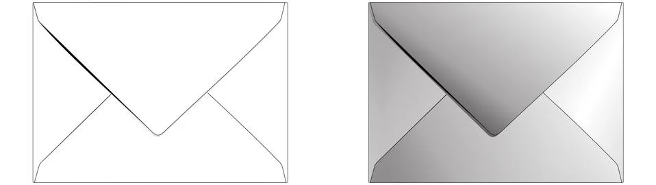 The envelope is an internationally agreed packaging for correspondence of var Stock Illustration
