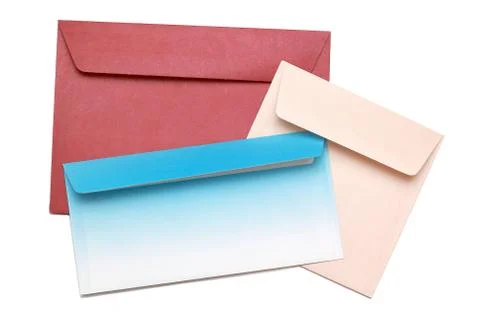 Envelope isolated on white background Stock Photos