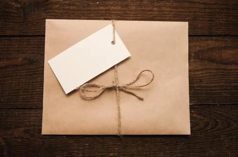 Envelope from kraft pape Stock Photos