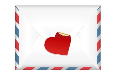 Envelope with a label Stock Illustration