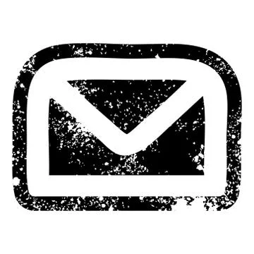 Envelope letter distressed icon Stock Illustration