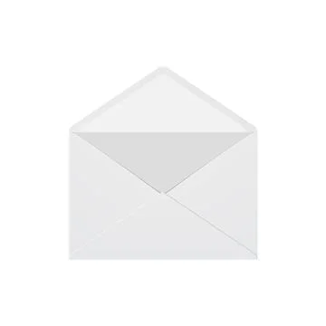 Envelope with letter icon in flat style. Email document vector illustration.. Stock Illustration