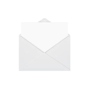 Envelope with letter icon in flat style. Email document vector illustration.. Stock Illustration