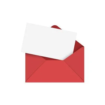 Envelope with letter icon in flat style. Email document vector illustration.. Stock Illustration