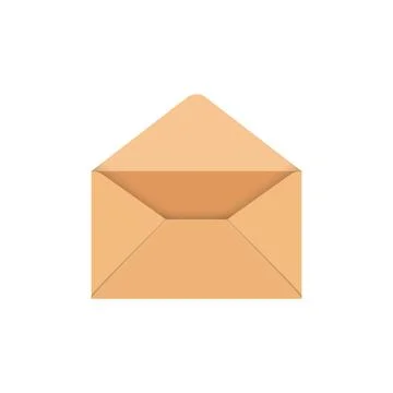 Envelope with letter icon in flat style. Email document vector illustration.. Stock Illustration