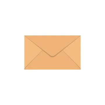 Envelope with letter icon in flat style. Email document vector illustration.. Stock Illustration