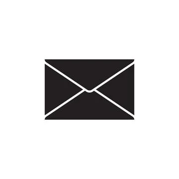 Envelope with letter icon in flat style. Email document vector illustration.. Stock Illustration