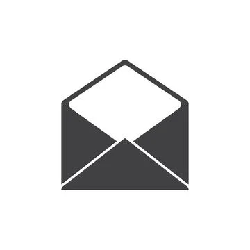 Envelope with letter icon in flat style. Email document vector illustration.. Stock Illustration