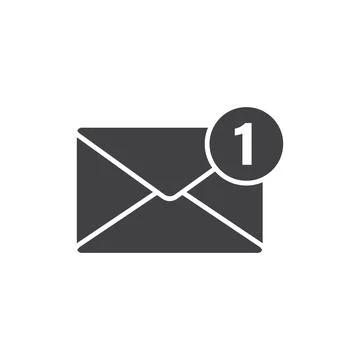 Envelope with letter icon in flat style. Email document vector illustration.. Stock Illustration