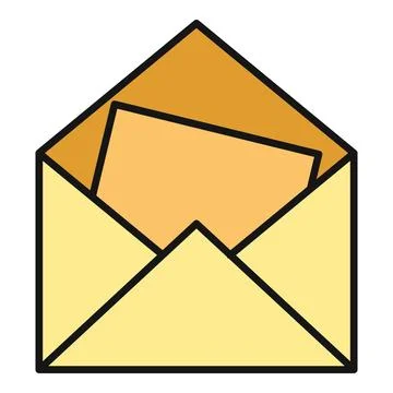 Envelope with letter icon representing mail communication 스톡 일러스트