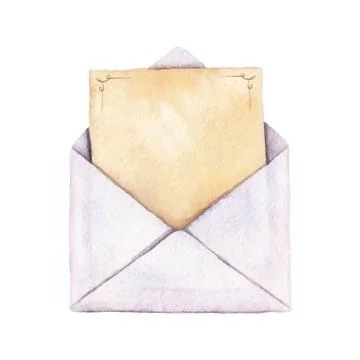 Envelope with a letter Stock Illustration